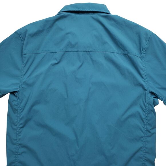 REI Co-op Trailmade Shirt Mens Medium Teal Nylon Hiking Outdoor UPF Performance - Picture 8 of 9